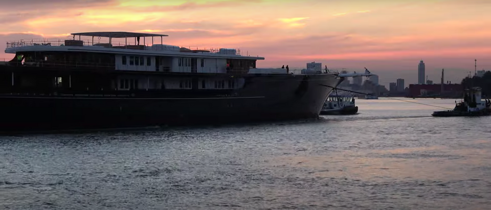 Jeff Bezos luxury yacht towed from Netherlands, TMZ YouTube