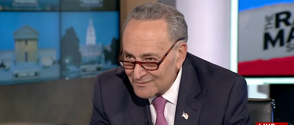 Senate Majority leader Chuck Schumer warned in 2017 the intelligence community could get back at Trump after he questioned the allegations of Russian collusion [Screenshot MSNBC]