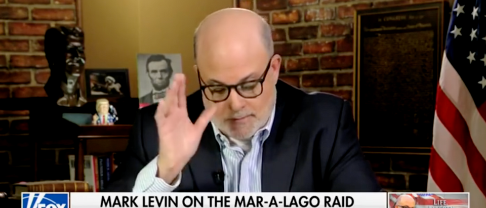 Mark Levin gets visibly upset after Fox News cuts him off [Screenshot/ AirTV/Hannity]