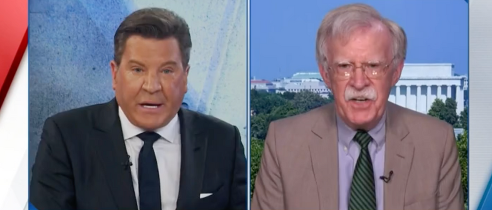 Former National Security Advisor John Bolton gets into a screaming match with Newsmax host Eric Bolling [Screenshot Newsmax]
