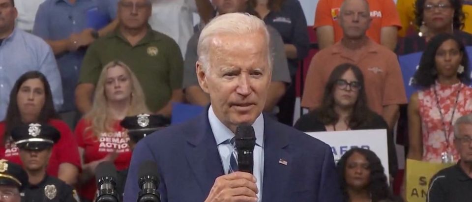 Pres. Joe Biden slammed the GOP in a speech on Tuesday. (Screenshot YouTube, Grabien, Joe Biden Delivers Remarks On His Safer America Plan To Reduce Gun Violence BACKUP 8/30/22)