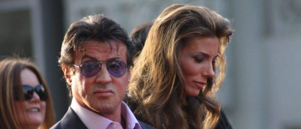 Hollywood,-,April,26,,2010:,Actor,Sylvester,Stallone,With,Wife