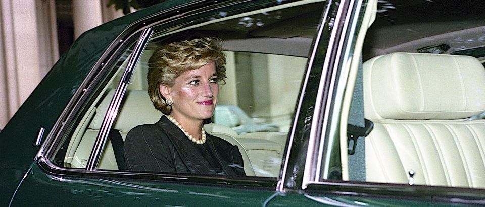 Diana,,Princess,Of,Wales,Leaves,The,Brazilian,Ambassador's,Residence,Enroute