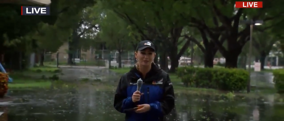 reporter for NBC uses condom to protect microphone from Hurricane Ian - TMZ