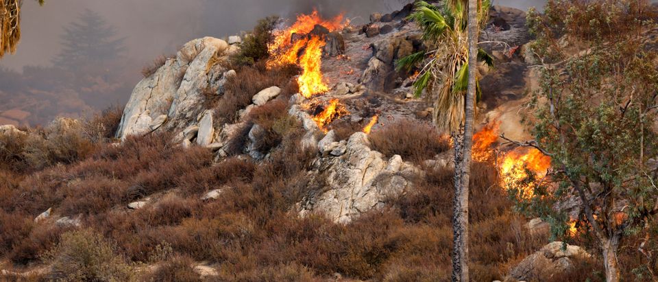 Fairview Fire Fire burns in California