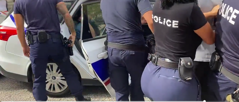 French police woman with large butt arrests maliciious dentist, The New York Post