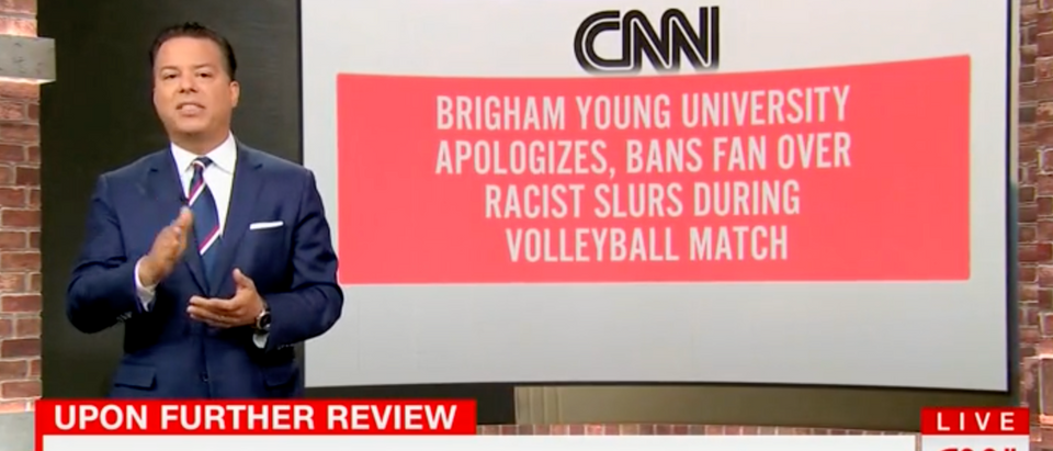 CNN's John Avalon admitted Monday his own network jumped the gun too quick when reporting on the Brigham Young University (BYU) racism scandal. [Screenshot CNN]