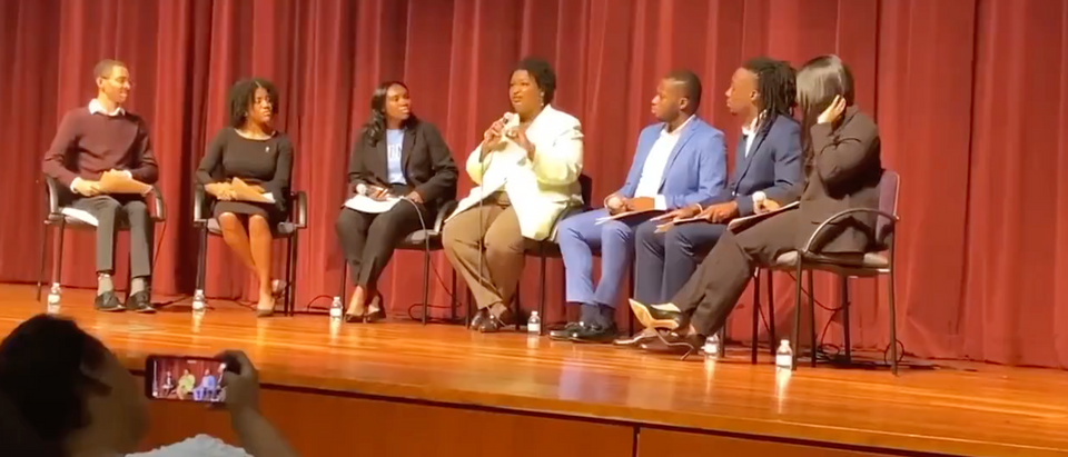 Democratic Georgia Gubernatorial candidate Stacey Abrams was caught on video alleging there is "no such thing" as a fetal heartbeat. [Screenshot Twitter RNC]