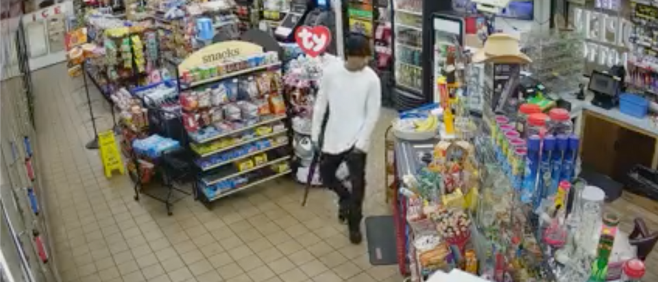 A would-be robber was forced to flee a Florida convenience store after the store clerk whipped out his own gun, according to police. [Screenshot Facebook Escambia County Sheriff's Office]