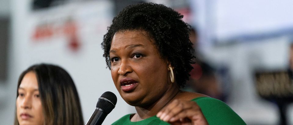 Democratic gubernatorial candidate Stacey Abrams attends a campaign rally, in Norcross