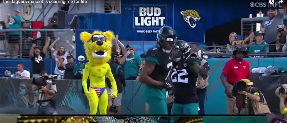 Jackson Jaguars mascot Jaxson de Ville in American flag Speedo , YouTube, Highlight Hell