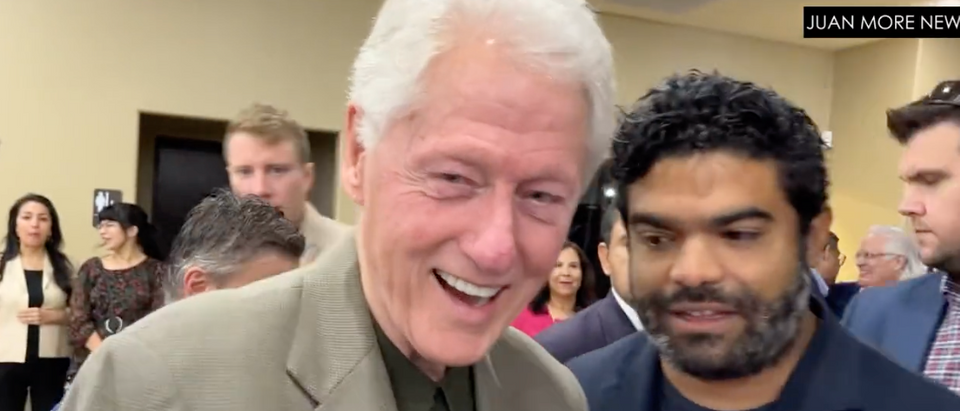 Former President Bill Clinton gave an indirect answer Monday when asked about his alleged ties to disgraced financier Jeffrey Epstein. [Screenshot Twitter Juan More News]