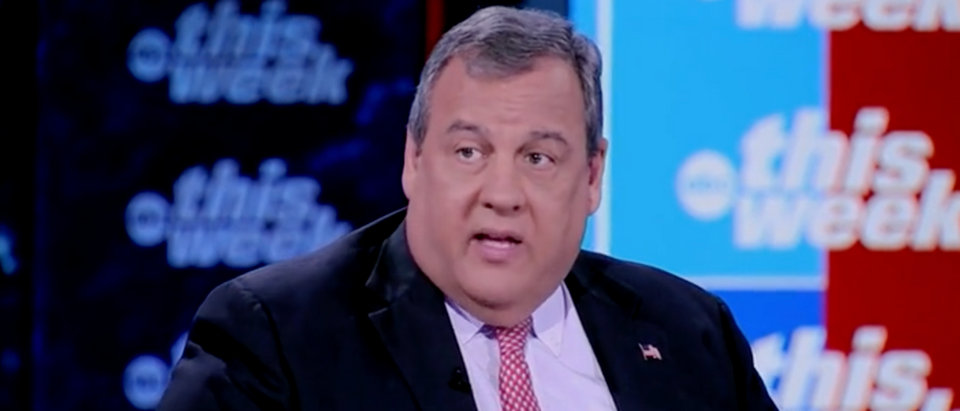 Former Republican New Jersey Gov. Chris Christie said Sunday on ABC News Republicans will never win another presidential election without winning Michigan, Wisconsin and Pennsylvania. [Screenshot ABC News]