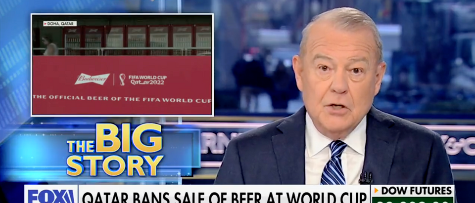Fox Business' Stuart Varney reacted Friday to news that Qatar has banned alcohol from the World Cup, surely upsetting hundreds of soccer fans.  [Screenshot Varney & Co.]