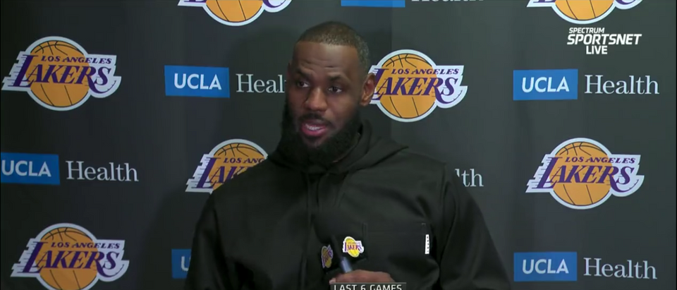 Following another loss to the season for the 2-9 Los Angeles Lakers, this time to their in-town rival Clippers, LeBron James complained to the media that he isn't getting enough foul calls and needs to learn how to ironically flop as a result. [Twitter/Screenshot/Public — User: @SpectrumSN]