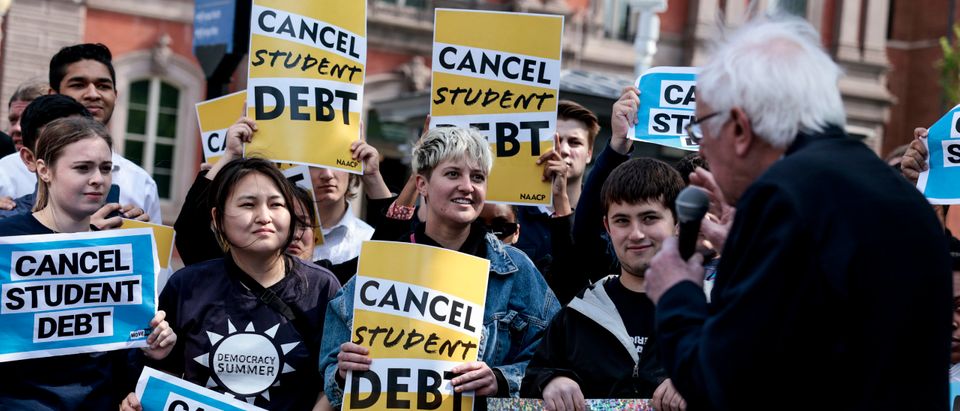Students And Loan Activists Rally For The Cancellation Of Student Debt