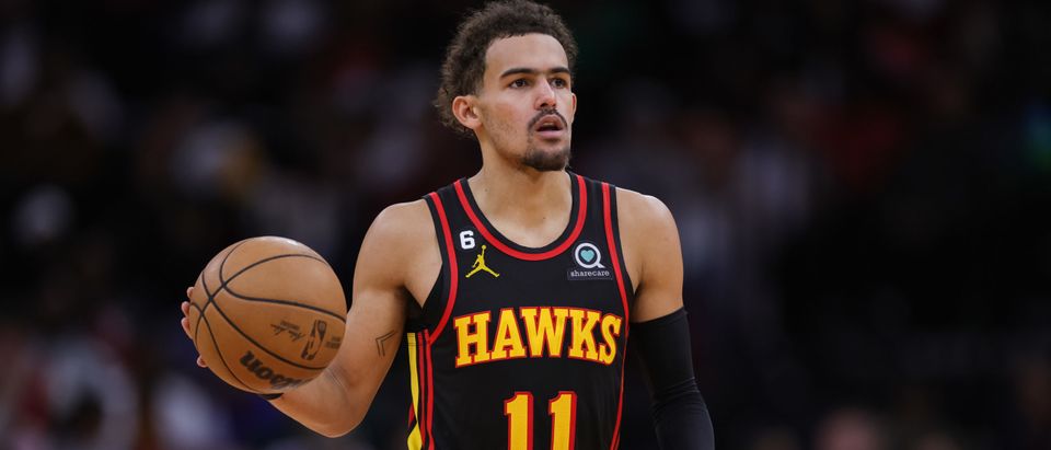 Trae Young #11 of the Atlanta Hawks in action against the Houston Rockets at Toyota Center on November 25, 2022 in Houston, Texas. (Photo by Carmen Mandato/Getty Images)