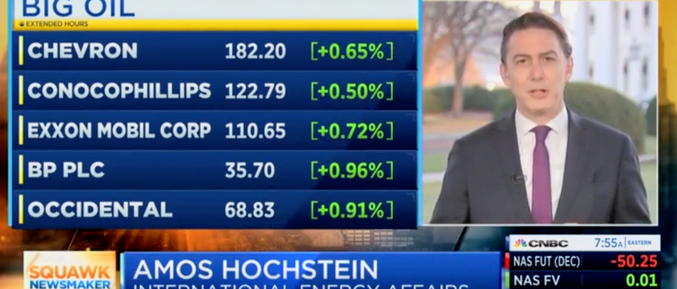 The Biden Administration's International Energy Affairs advisor Amos Hochstein said Monday on CNBC's "Squawk Box" that the administration drained the Strategic Petroleum Reserve (SPR) in part to help save the "global economy." [Screenshot CNBC]