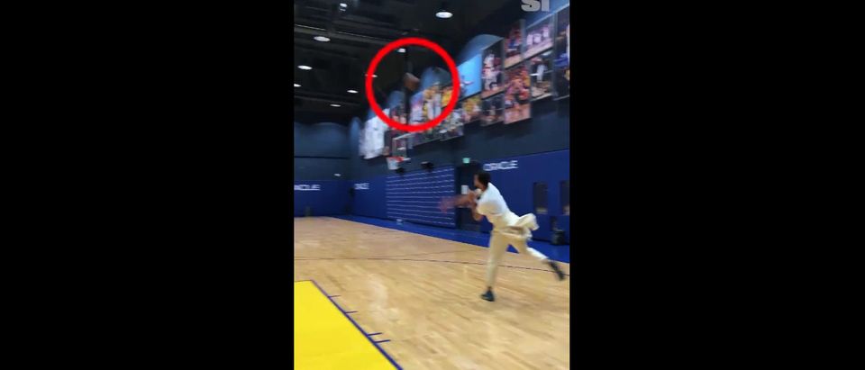 Viral Video Of Steph Curry Dropping Five Full Court Shots In A Row