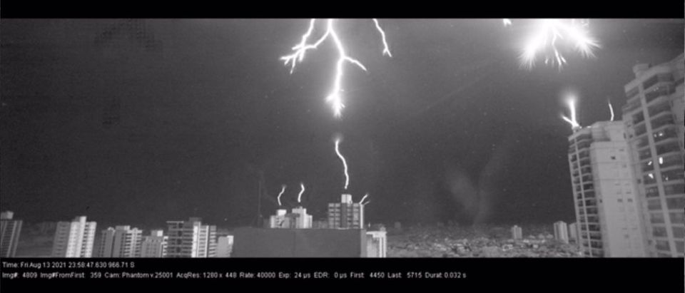 High-Speed Camera Captures Lightning Shooting Upward From Building In  Brazil | The Daily Caller