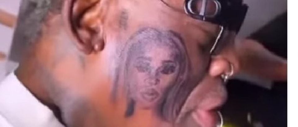 Dennis Rodman stuns fans with portrait tattoo of girlfriend on his cheek:  NBA news, photos