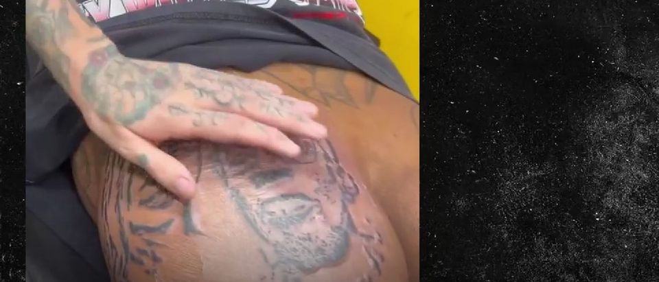 Dennis Rodman Gets Huge Portrait Tattoo Of GF On His Face