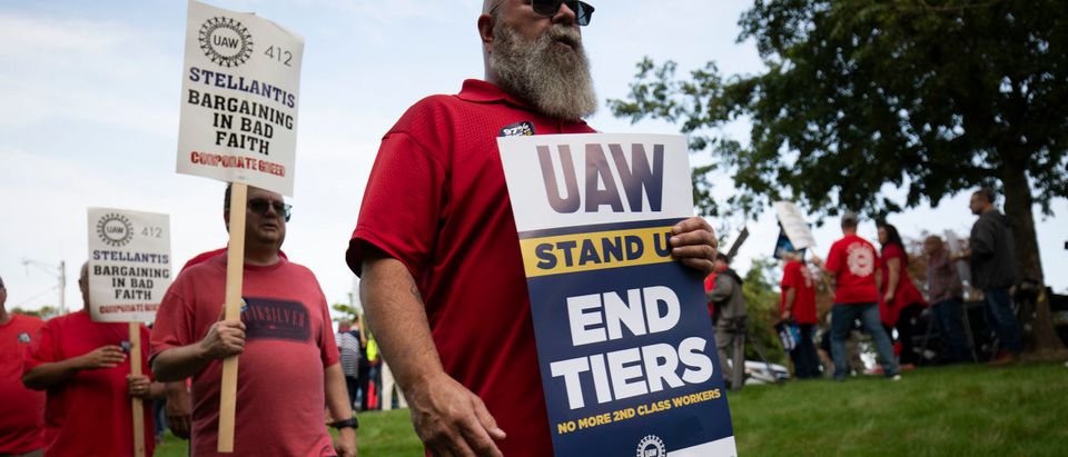 UAW Strikers Bring Picket Line Rally To Stellantis Headquarters In Auburn Hills