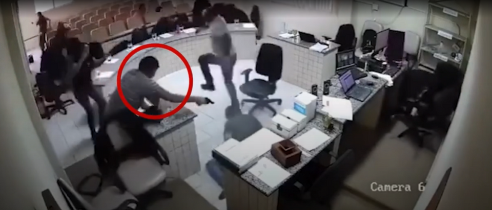 Video Shows Man Shoot Father’s Alleged Killer In Brazilian Courtroom, Chaos Ensues