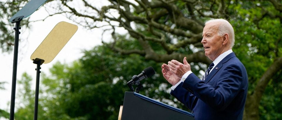 U.S. President Joe Biden speaks during an event regarding new tariffs targeting various Chinese exports, in Washington