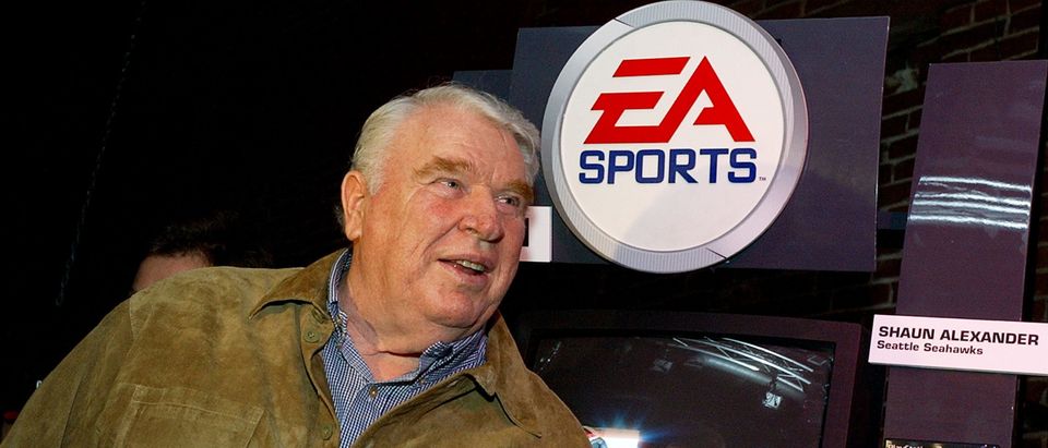 John Madden during Super Bowl XXXVII - EA Sports Ninth Annual Football Videogame Tournament at Axiom Nightclub in San Diego, California, United States. (Photo by Dimitrios Kambouris/WireImage)